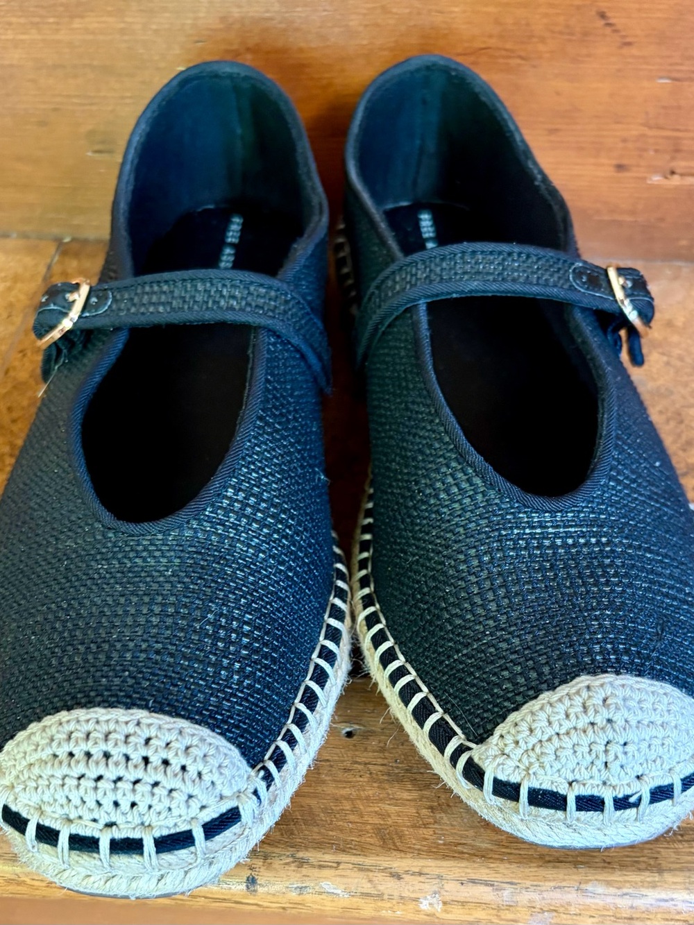 Women’s Black Espadrille Mary Jane with Natural Toe 10